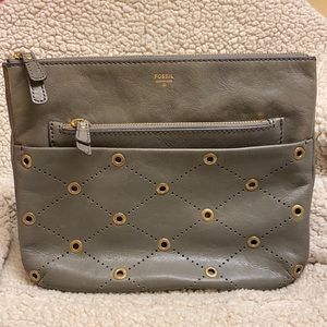 Fossil Tessa Crossbody w/ grommets- slate